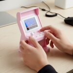 Mini Retro Arcade Gaming Console with 120 Built-In Classic Games - Closeup Embroidery by Nari Haat, Indian ethnic wea...