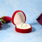 Premium Heart-Shaped Velvet Jewellery Ring Box (1 Pc) - Neckline Detail by Nari Haat, Indian ethnic wear, women cloth...