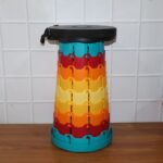 Collapsible Stool with Handle for Portable Seating (44x25.5 cm) - Full Detail by Nari Haat, Indian ethnic wear, women...