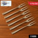 Apex 6 IN 1 Stainless Steel Fruit Fork (1 Set) - With Dupatta by Nari Haat, Indian ethnic wear, women clothing, desig...