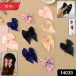 Premium Satin Bow Hair Clip Set for Girls and Women (10 Pc) - With Dupatta by Nari Haat, Indian ethnic wear, women cl...