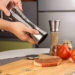 Premium Stainless Steel & Glass Manual Spice Grinder (1 Pc) - Fabric Detail by Nari Haat, Indian ethnic wear, women c...