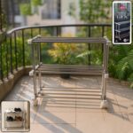 Supermom Stainless Steel Multipurpose Shoe & Storage Rack - (1 pc) - Front View by Nari Haat, Indian ethnic wear, wom...