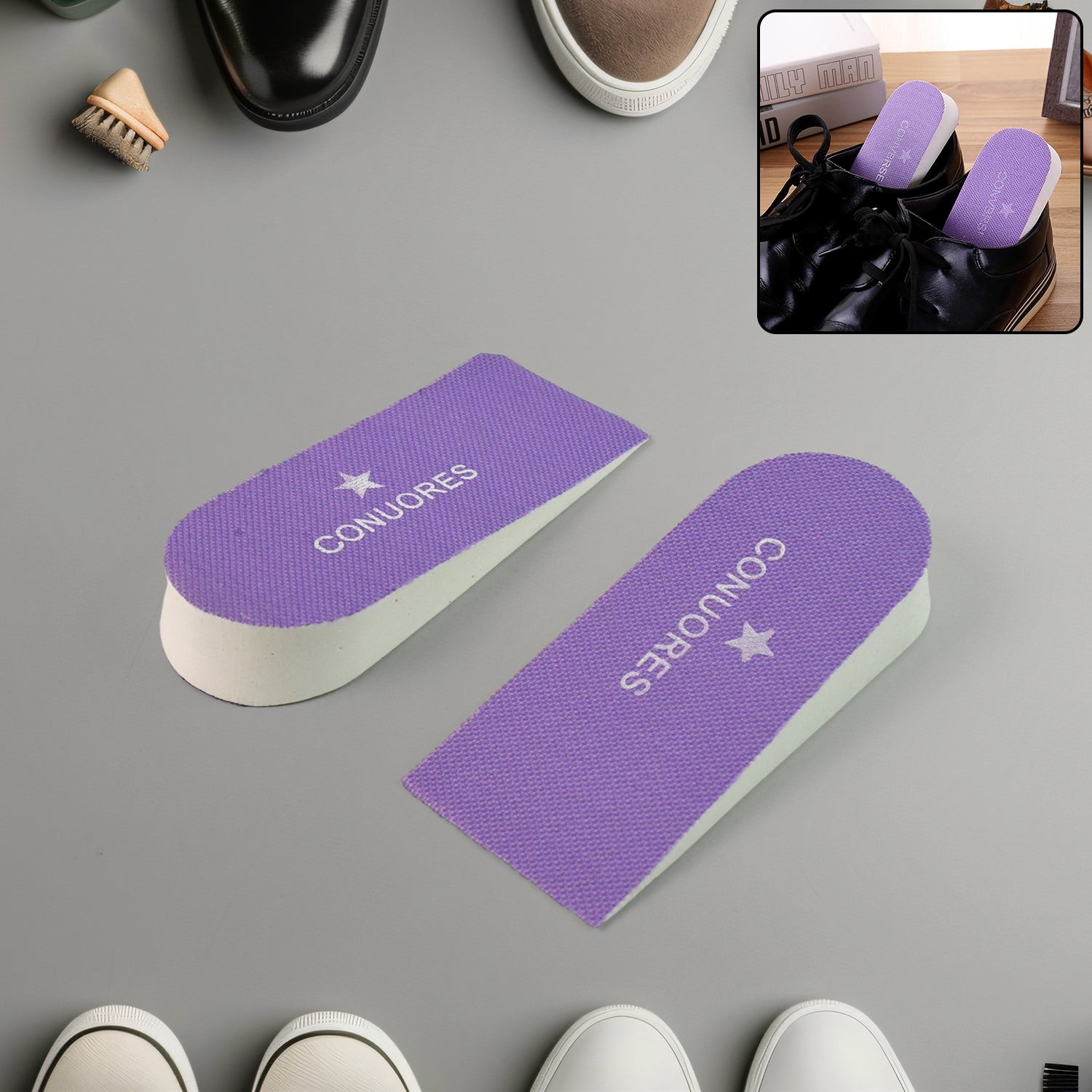 Shoes-Inner-Sole-01.jpg Adjustable Height Increase Insoles for Men and Women (1 Pair) - Front View by Nari Haat, Indian ethnic wear, women cl...