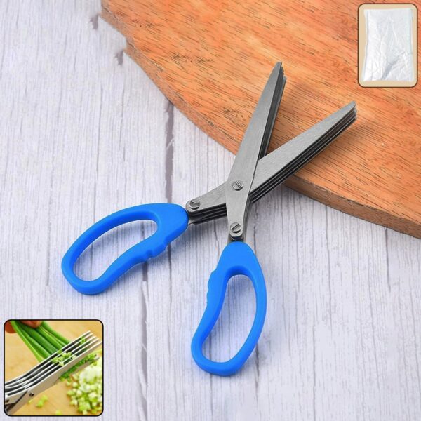 5-Blade Multipurpose Herb Scissors - Front View by Nari Haat, Indian ethnic wear, women clothing, designer suit