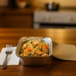 Disposable Aluminium Food Containers with Lids – 250 ml Capacity (Pack of 25) - Back View by Nari Haat, Indian ethn...