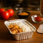 Disposable Aluminium Food Containers with Lids – 250 ml Capacity (Pack of 25) - Neckline Detail by Nari Haat, India...