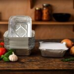 Disposable Aluminium Food Containers with Lids – 250 ml Capacity (Pack of 25) - Fabric Detail by Nari Haat, Indian ...