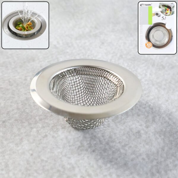 Stainless Steel Kitchen Sink Drain Strainer / Stopper (Extra Small (XS)/ 1 Pc) - Front View by Nari Haat, Indian ethn...