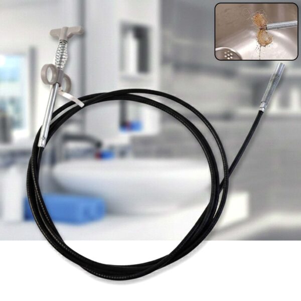 Flexible Spring Drain Cleaning Tool with Hand Grip (1 Pc / 156 Cm) - Front View by Nari Haat, Indian ethnic wear, wom...