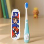 Kids Toothbrush with Cartoon Sketchboard Toy - Back View by Nari Haat, Indian ethnic wear, women clothing, designer suit