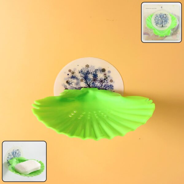 Premium Self-Adhesive Wall-Mounted Soap Holder Tray (1 Pc) - Front View by Nari Haat, Indian ethnic wear, women cloth...