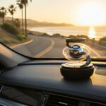 Premium Solar-Powered Rotating Car Air Freshener (1 Pc) - Fabric Detail by Nari Haat, Indian ethnic wear, women cloth...