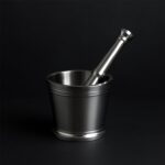 Heavy Duty Stainless Steel Mortar Pestle Set for Kitchen, Khalbatta Set (2 Pc Set) - Neckline Detail by Nari Haat, In...