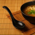 Plastic Soup Spoon – Deep Bowl (1 Pc / Black) - Closeup Embroidery by Nari Haat, Indian ethnic wear, women clothing...