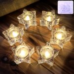 Flameless Star-Shaped LED Candles (6 Pc / Set) - Front View by Nari Haat, Indian ethnic wear, women clothing, designe...