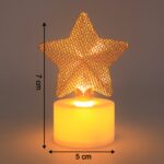 Set of 6 Decorative LED Star Candles - Neckline Detail by Nari Haat, Indian ethnic wear, women clothing, designer suit