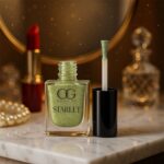 OG Beauty Sunshine Gold Starlet Glitter Nail Paint (10 ML / 1 Pc) - Back View by Nari Haat, Indian ethnic wear, women...