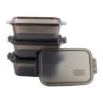 Rectangular Food Storage Containers - (3 Pc / Set) - Sleeve Design by Nari Haat, Indian ethnic wear, women clothing, ...