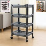 Apex 4-Layer Big Multipurpose Plastic Storage Rack - Front View by Nari Haat, Indian ethnic wear, women clothing, des...