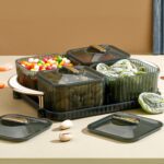 Liger Luxury Delight 4-Piece Dryfruit Storage Box (1 Set) - Closeup Embroidery by Nari Haat, Indian ethnic wear, wome...