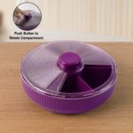 Supermom Multipurpose Round Rotating Dry Fruit & Snack Storage Container (1 Pc) - Closeup Embroidery by Nari Haat, In...