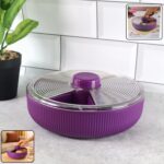 Supermom Multipurpose Round Rotating Dry Fruit & Snack Storage Container (1 Pc) - Front View by Nari Haat, Indian eth...