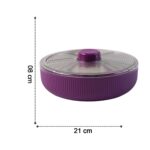 Supermom Multipurpose Round Rotating Dry Fruit & Snack Storage Container (1 Pc) - Back View by Nari Haat, Indian ethn...