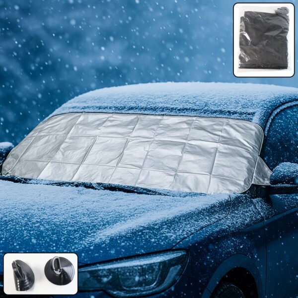 Universal Car Windshield Snow & Sun Protection Cover (145×70 cm) - Front View by Nari Haat, Indian ethnic wear, wome...