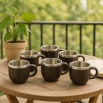 Apex Premium Double Wall Stainless Steel Cappuccino Mug Gift Set (6 Pc / 100 ML) - Neckline Detail by Nari Haat, Indi...
