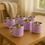 Apex Sturdy Tea & Coffee Cup - (6 Pc / Set) - Back View by Nari Haat, Indian ethnic wear, women clothing, designer suit
