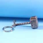 Big Metal Hammer Shape Keychain (1 Pc) - Closeup Embroidery by Nari Haat, Indian ethnic wear, women clothing, designe...