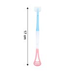 2-in-1 Baby Tongue Cleaner and Oral Massager Stick with Soft Silicone Brush Head - Fabric Detail by Nari Haat, Indian...