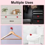 Heart-shaped Knob Pulls Toilet Press Button (4 Pc) - Fabric Detail by Nari Haat, Indian ethnic wear, women clothing, ...