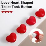 Heart-shaped Knob Pulls Toilet Press Button (4 Pc) - Full Detail by Nari Haat, Indian ethnic wear, women clothing, de...