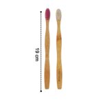 Eco-Friendly Natural Bamboo Toothbrush with Medium Bristles (2 Pc) - Full Detail by Nari Haat, Indian ethnic wear, wo...