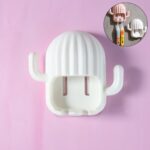 Wall Mounted Cactus-Shape Toothbrush Holder (1 Pc) - Front View by Nari Haat, Indian ethnic wear, women clothing, des...