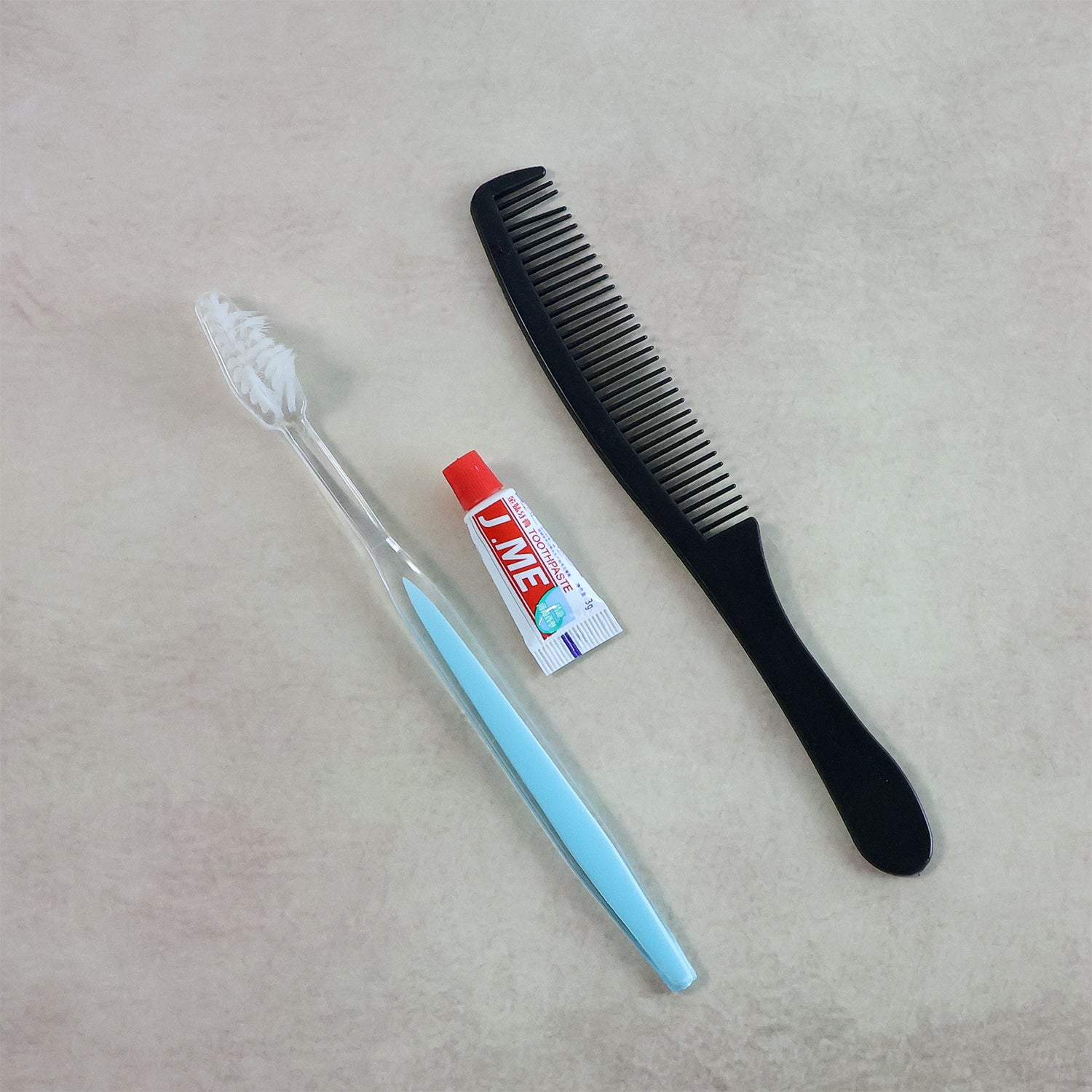 Toothbrush-withToothpaste-and-Comb-01.jpg 3-in-1 Travel Personal Hygiene Kit - Front View by Nari Haat, Indian ethnic wear, women clothing, designer suit