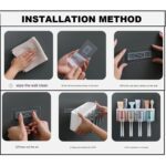 Wall Mounted Toothbrush Holder Set (1 Set) - Closeup Embroidery by Nari Haat, Indian ethnic wear, women clothing, des...