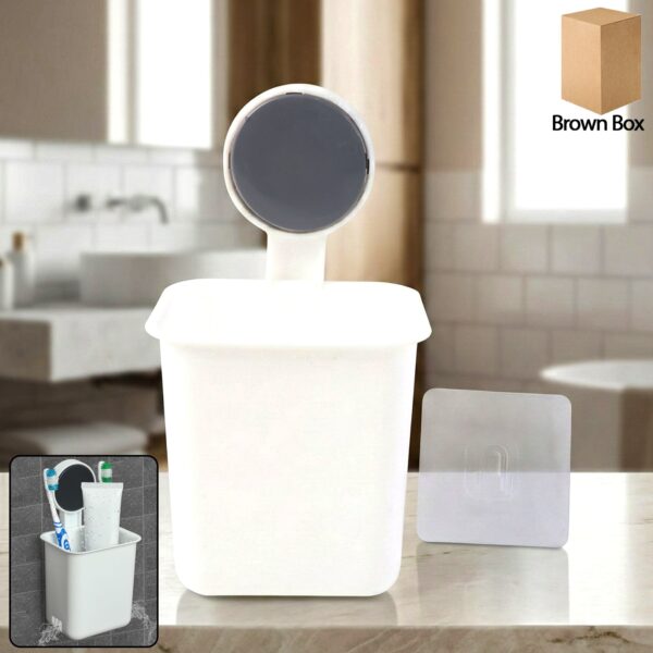 Wall-Mounted Toothbrush & Bathroom Storage Organizer (1 Pc) - Front View by Nari Haat, Indian ethnic wear, women clot...