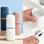 Plastic Hygienic Toothbrush Travel Portable Case (2 Pc) - Full Detail by Nari Haat, Indian ethnic wear, women clothin...