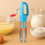 Supermom High-Speed Manual Hand Beater with Dual Stainless Steel Whisks (1 Pc) - Closeup Embroidery by Nari Haat, Ind...