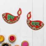 Traditional Decorative Shubh Labh Door Hanging (6 Pc / 1 Set) - Neckline Detail by Nari Haat, Indian ethnic wear, wom...