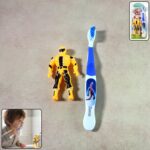 Kids Toothbrush Set with Cartoon Robot Toy - Front View by Nari Haat, Indian ethnic wear, women clothing, designer suit