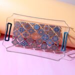 Supermom 3-Piece Multipurpose Serving Tray - (3 Pc / Set) - Closeup Embroidery by Nari Haat, Indian ethnic wear, wome...