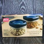 Supermom Plastic Twist & Lock Storage Container Set (500ML / 2 Pc ) - Fabric Detail by Nari Haat, Indian ethnic wear,...