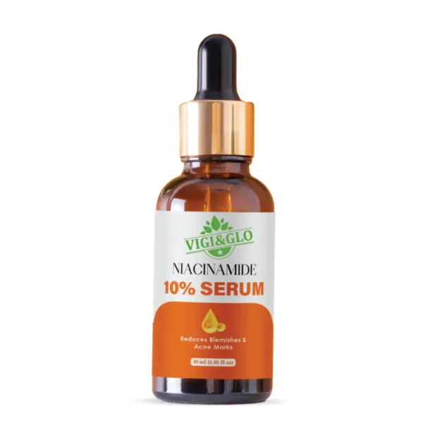 VIGI&GLO Niacinamide 10% Face Serum | Acne Marks, Oil Control & Pore Tightening | Herbal | 30ml - Front View ...