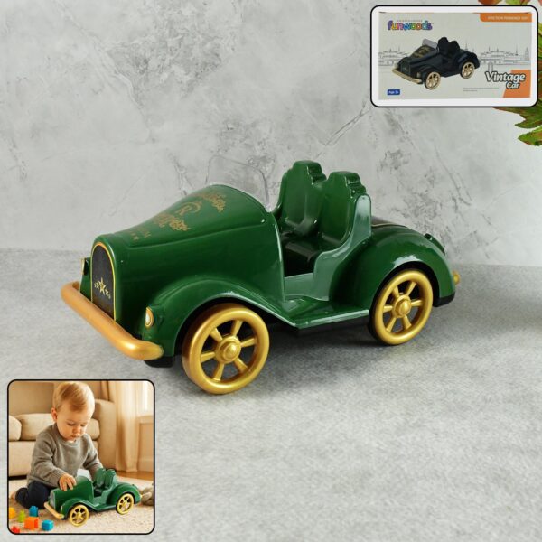 Funwoods Friction-Powered Vintage Car Toy - (1 Pc) - Front View by Nari Haat, Indian ethnic wear, women clothing, des...