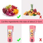 Multi-Purpose Portable USB Electric Juicer 6-Blades, Protein Shaker, Blender Mixer Cup (380 ML) - Sleeve Design by Na...