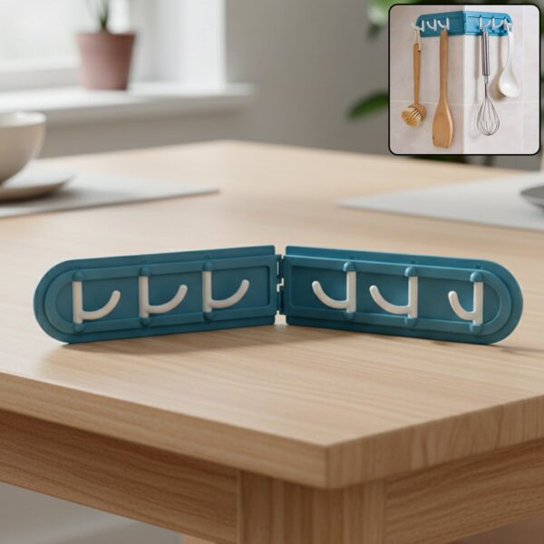 Foldable Rotating Wall-Mounted Multipurpose Hook Rack (1 Pc) - Front View by Nari Haat, Indian ethnic wear, women clo...